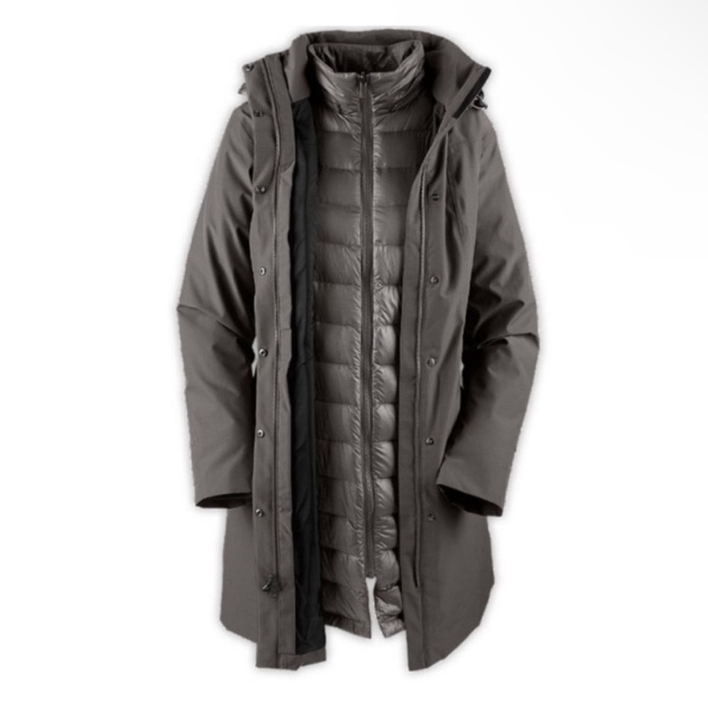 The North Face Women's Gray 3-in-1 Trench Coat